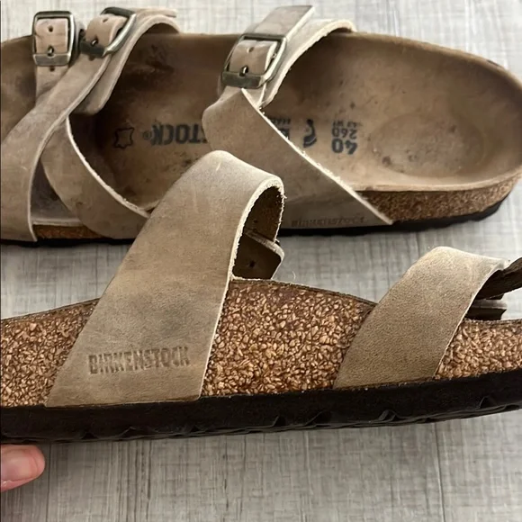 Birkenstock Taupe Triple-Strap Sandals - Picture 10 of 12